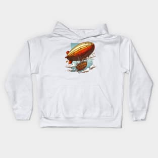 Steampunk Fantasy Airship Kids Hoodie